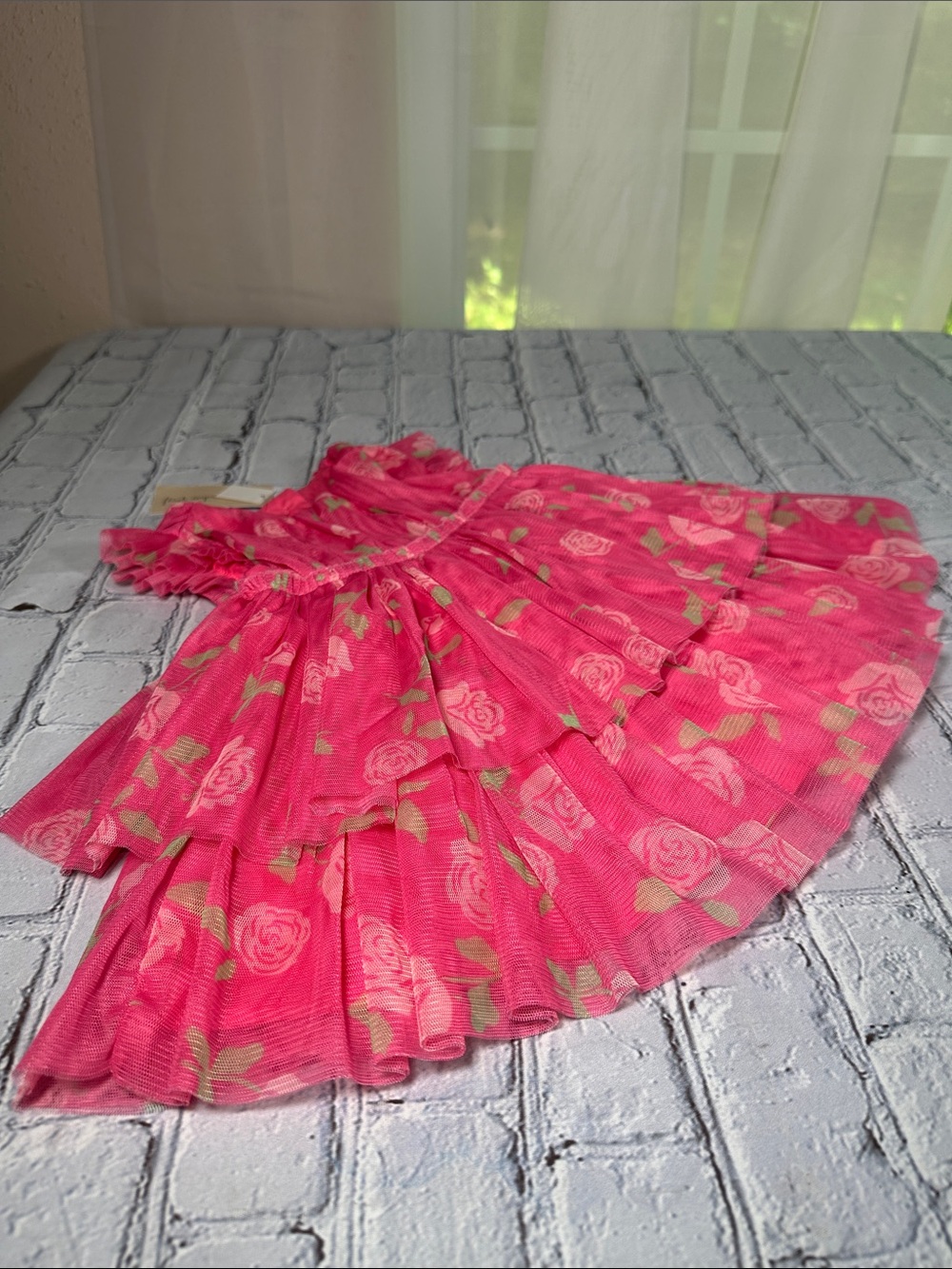 First Impressions Floral Tiered Dress with Diaper Cover Pink infant 3-6 months - Picture 1 of 12